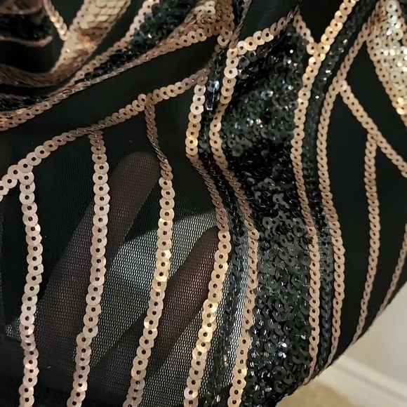 Express Geometric Sequin Mini Bodycon Dress NWT - Picture 6 of 8